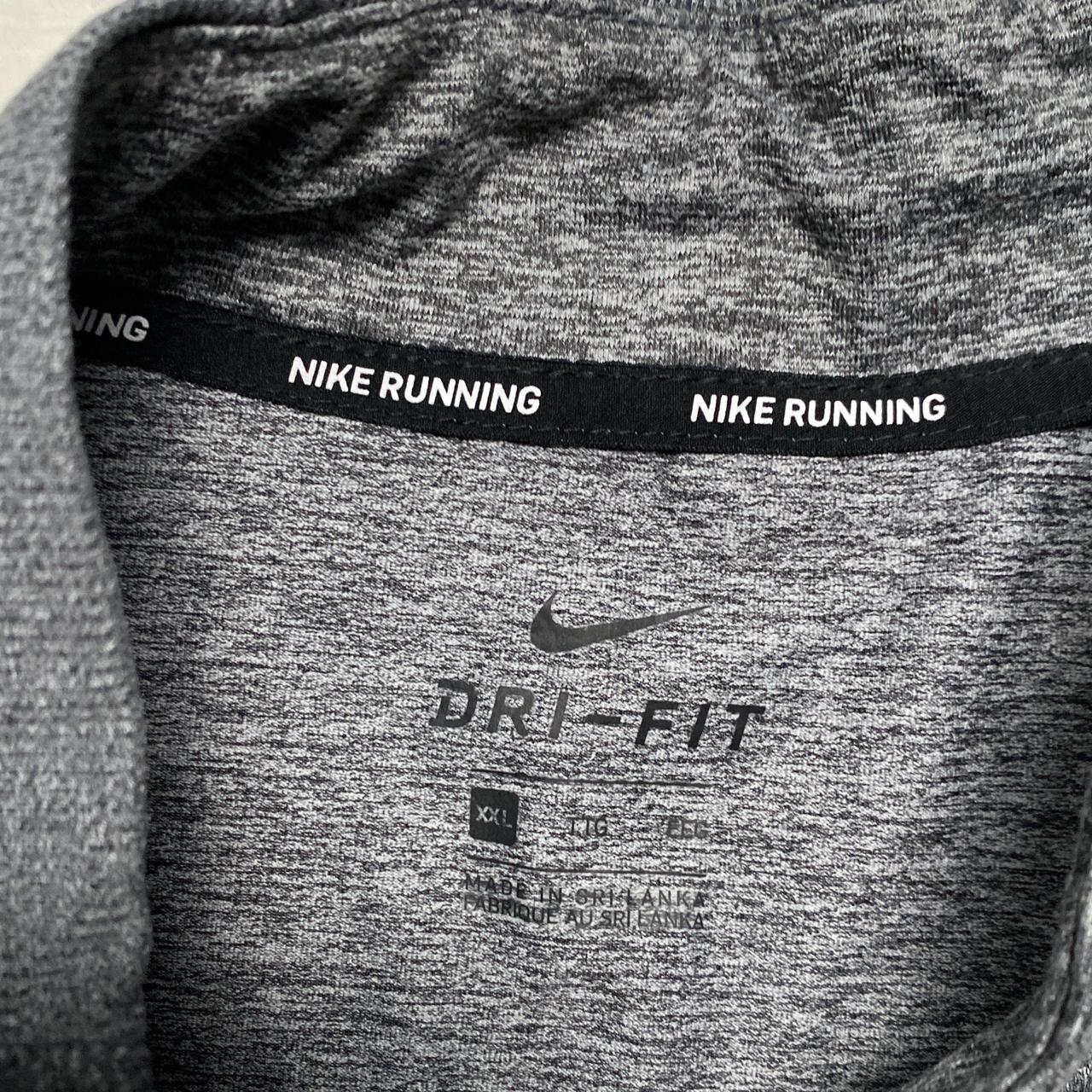 Nike Running Dri Fit Grey Quarter Zip Sports Thermal Jumper Top (2XL)