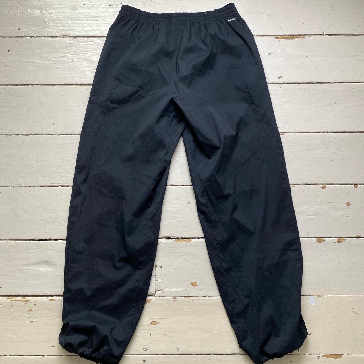 Nike Vintage Swoosh Black and White Shell Trackpant Baggy Bottoms