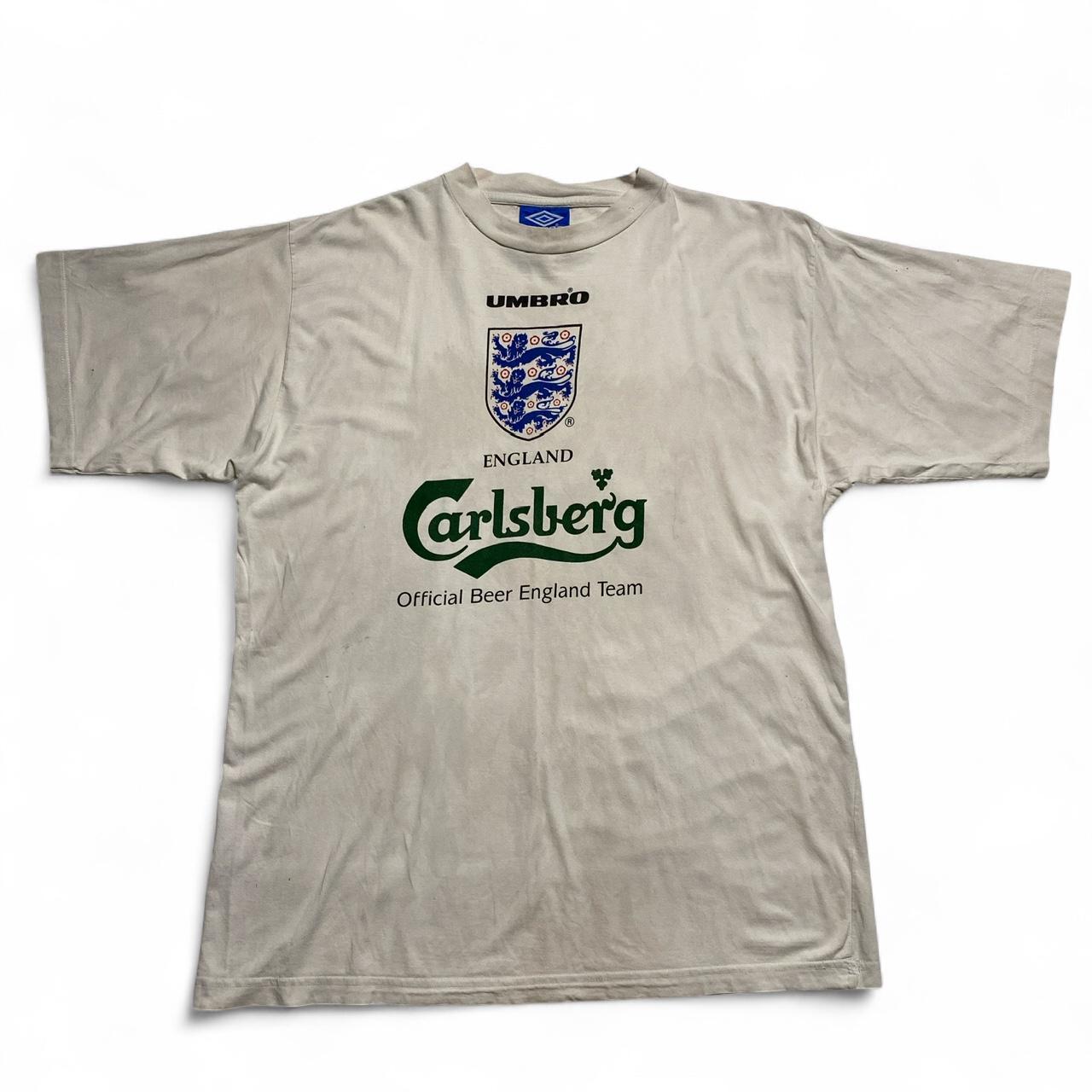 Umbro England Carlsberg Vintage 90’s White T Shirt (XL)