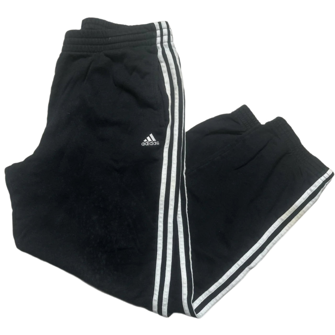 Adidas Performance Essentials Black and White Joggers (XL)