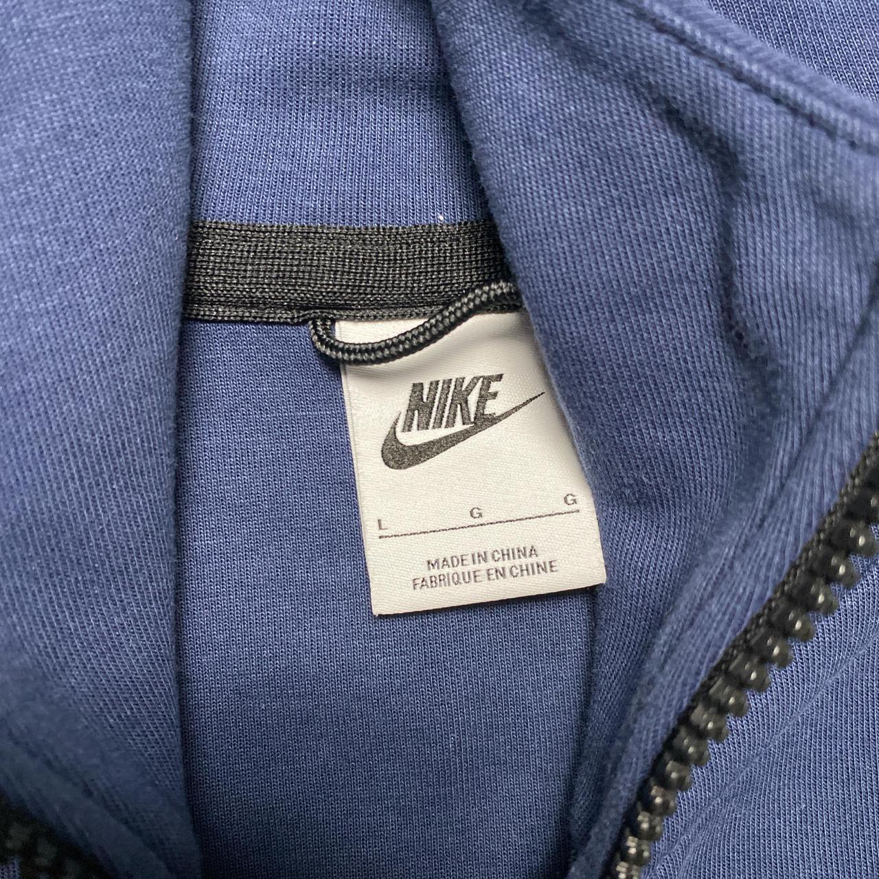Nike Tech Fleece Navy and Black Hoodie (L)