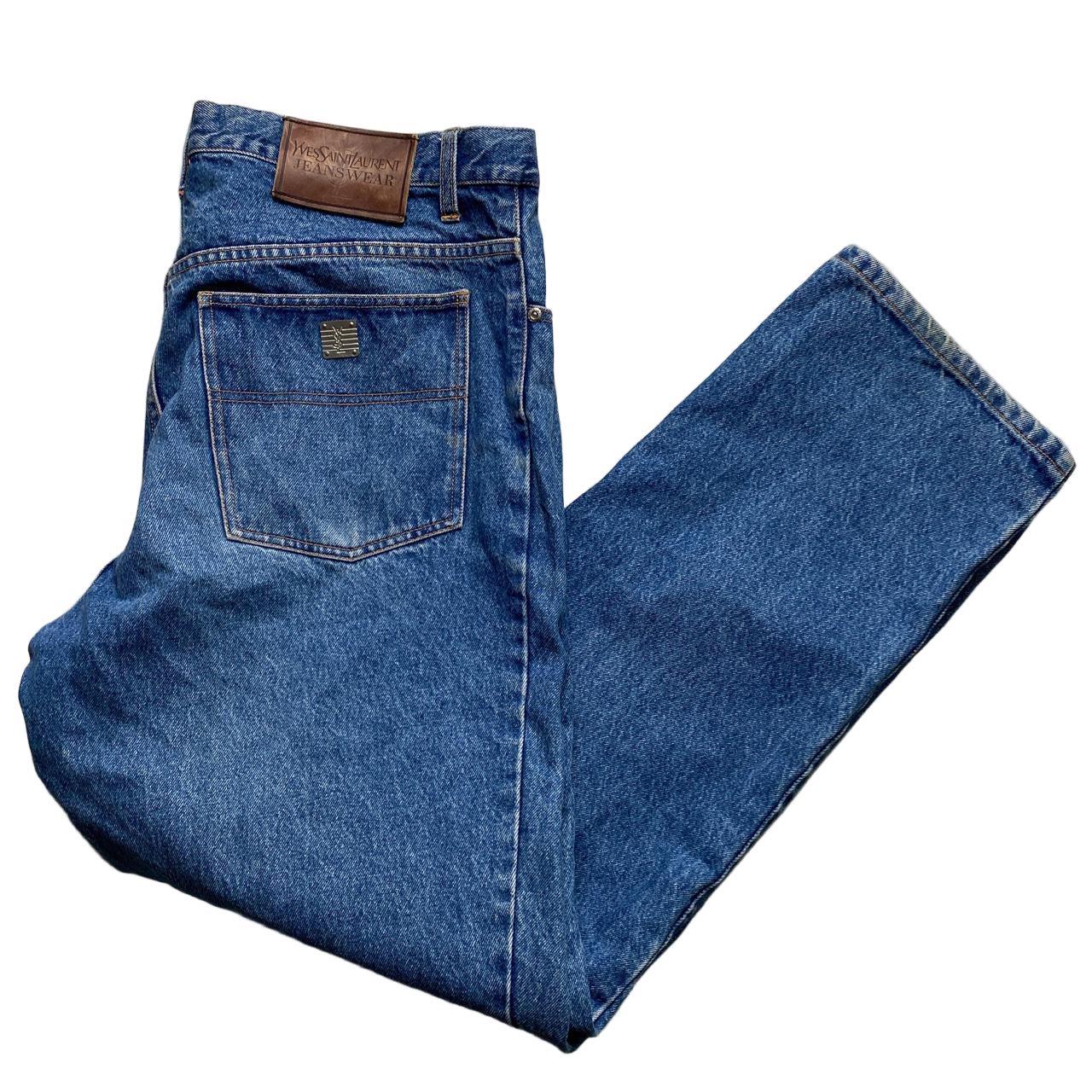 YSL Yves Saint Laurent Vintage Navy Baggy Jeans (38W)