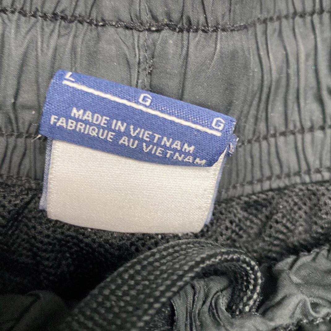 Nike Black and White Swoosh Shell Trackpant Baggy Bottoms (L)