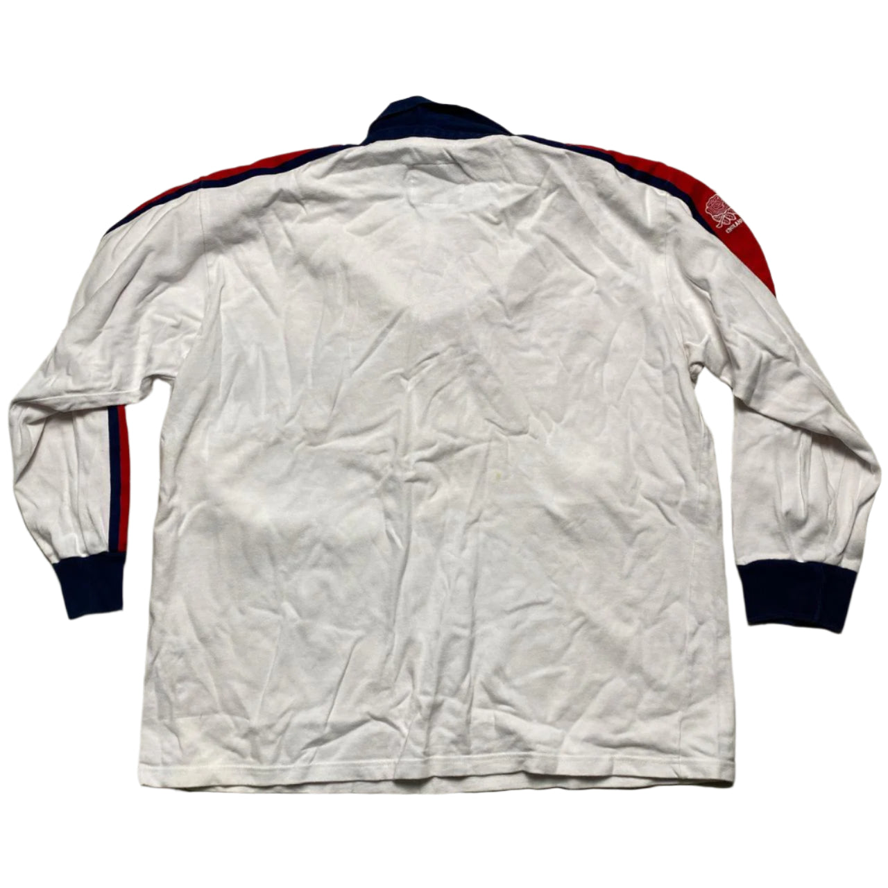 England Rugby Vintage Cotton Traders Polo Long Sleeve Shirt (L)