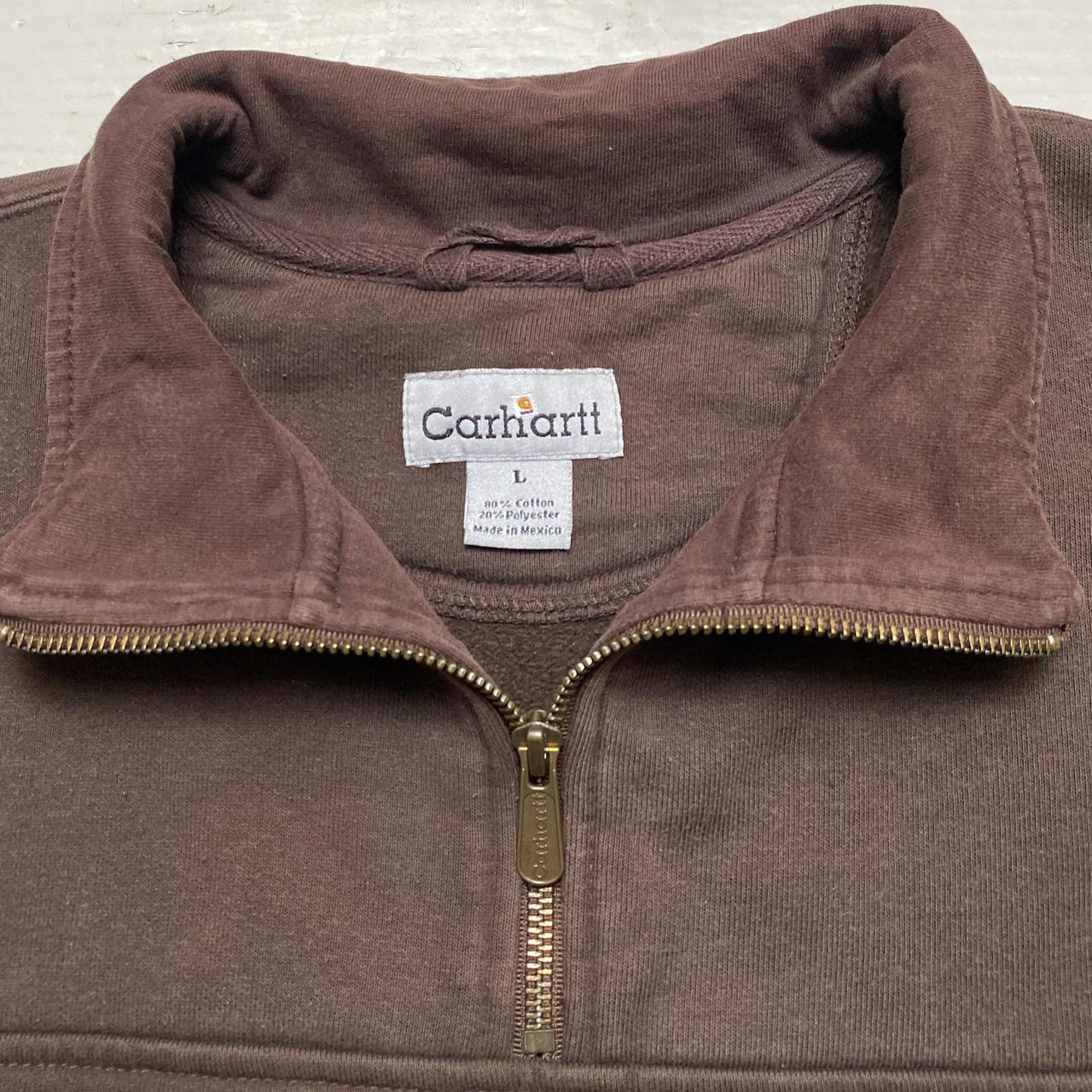 Carhartt 90’s Brown Vintage Quarter Zip Jumper (L)