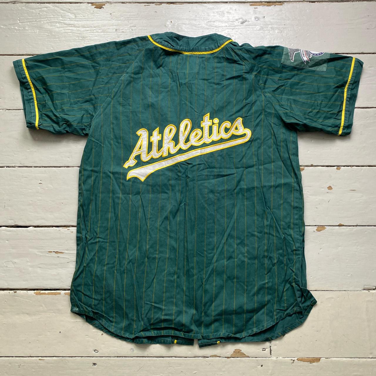 Oakland Athletics MLB Vintage 90’s Green and Yellow Baseball Shirt