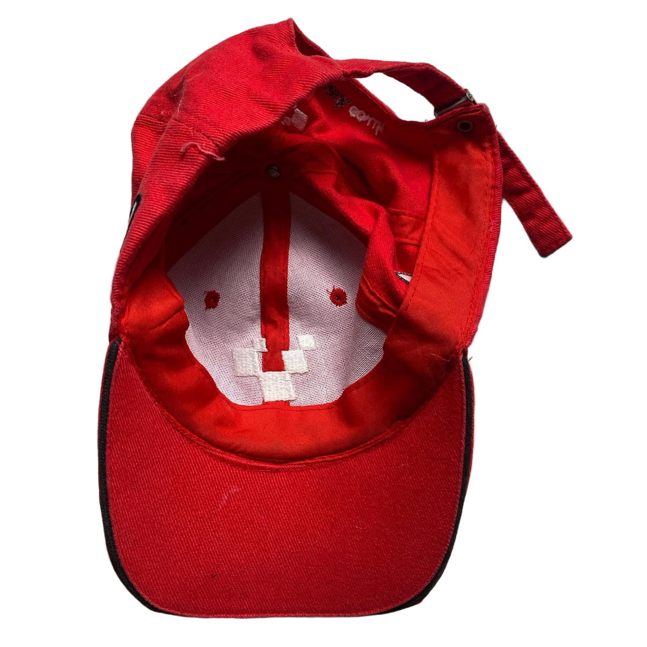 Cadwell Park Winner Racing Red Black and White Baseball Cap