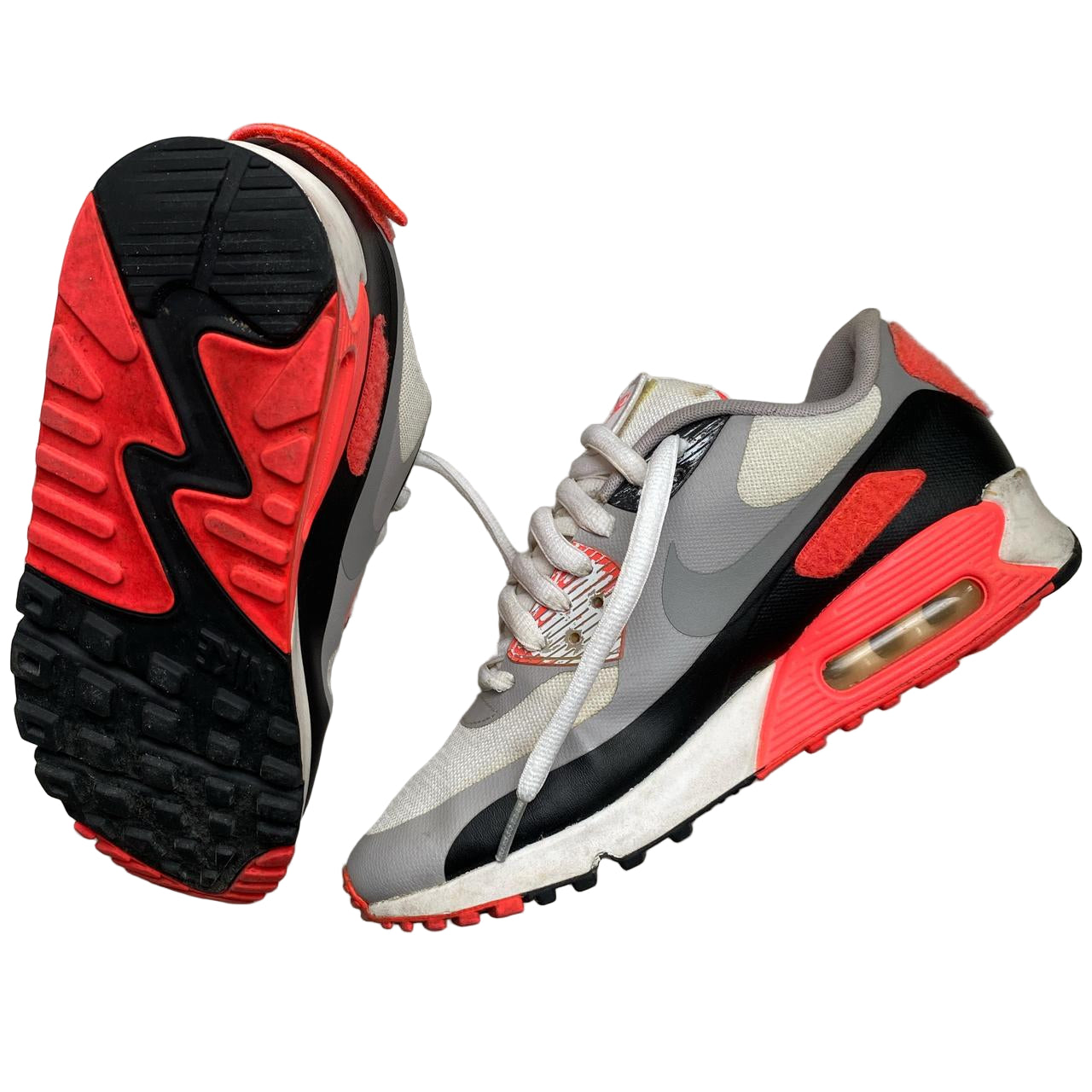Nike Air Max 90 Infrared Velcro Stick on Patches (UK 6)