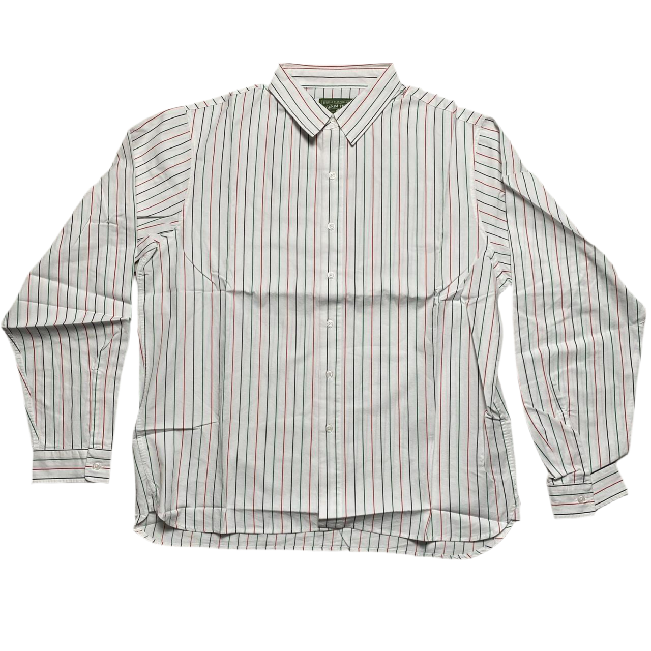 Denim Tears White Red Green and Black Pink Stripe Long Sleeve Shirt (S)