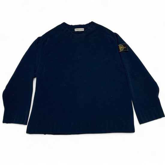 Stone Island Vintage 90’s Green Edge Navy Thick Jumper (XL)
