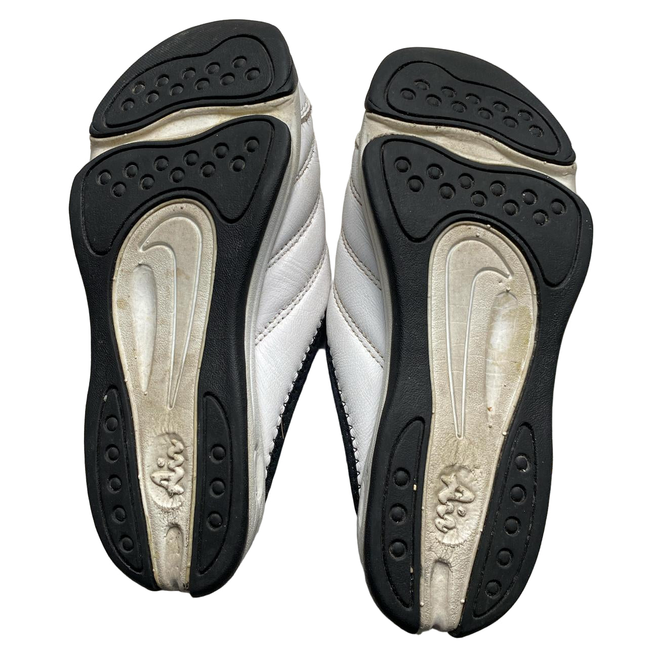 Nike Vintage Air Soc Moc Slipper White and Black Slip On Shoes (UK 4)