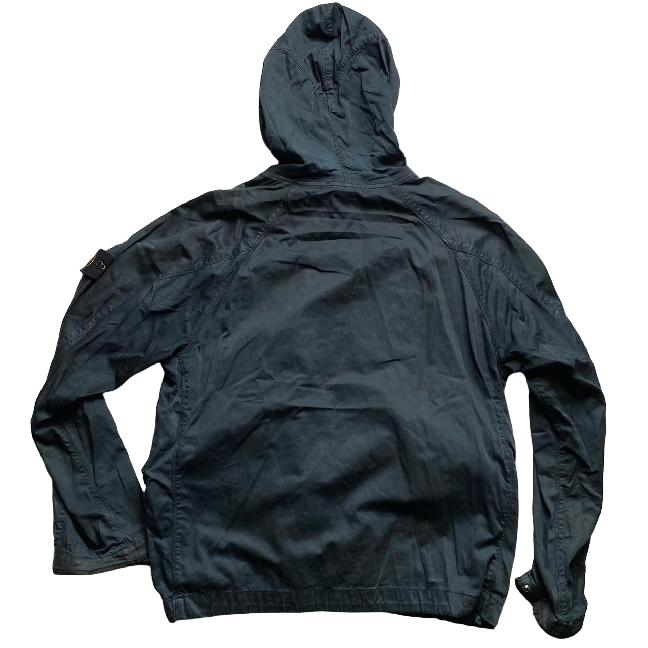Stone Island 2002 Vintage Raso Gommato Lightweight Navy Jacket (M)