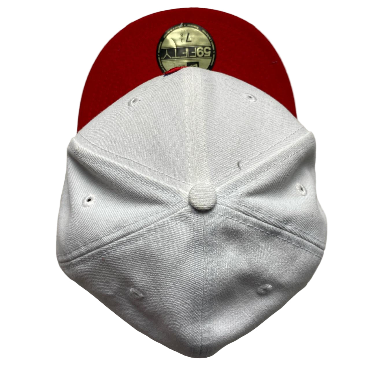 Atlanta Braves New Era Vintage White Red and Navy Fitted Cap