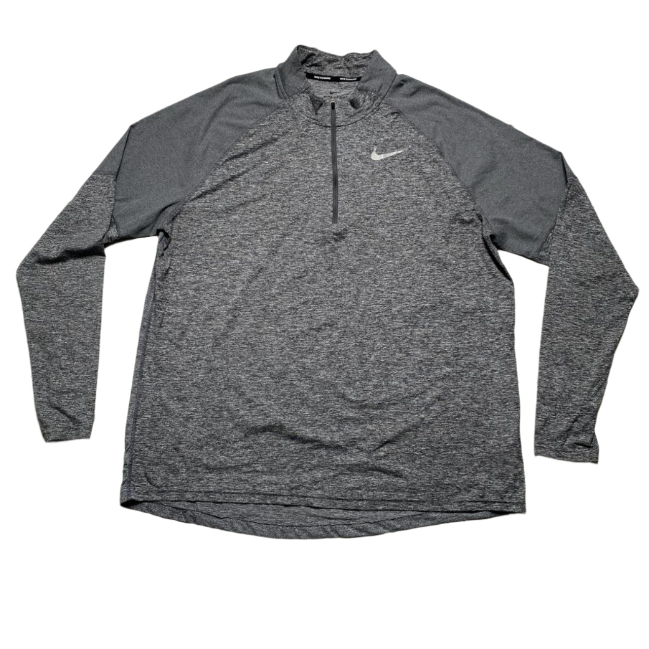 Nike Running Dri Fit Grey Quarter Zip Sports Thermal Jumper Top (2XL)