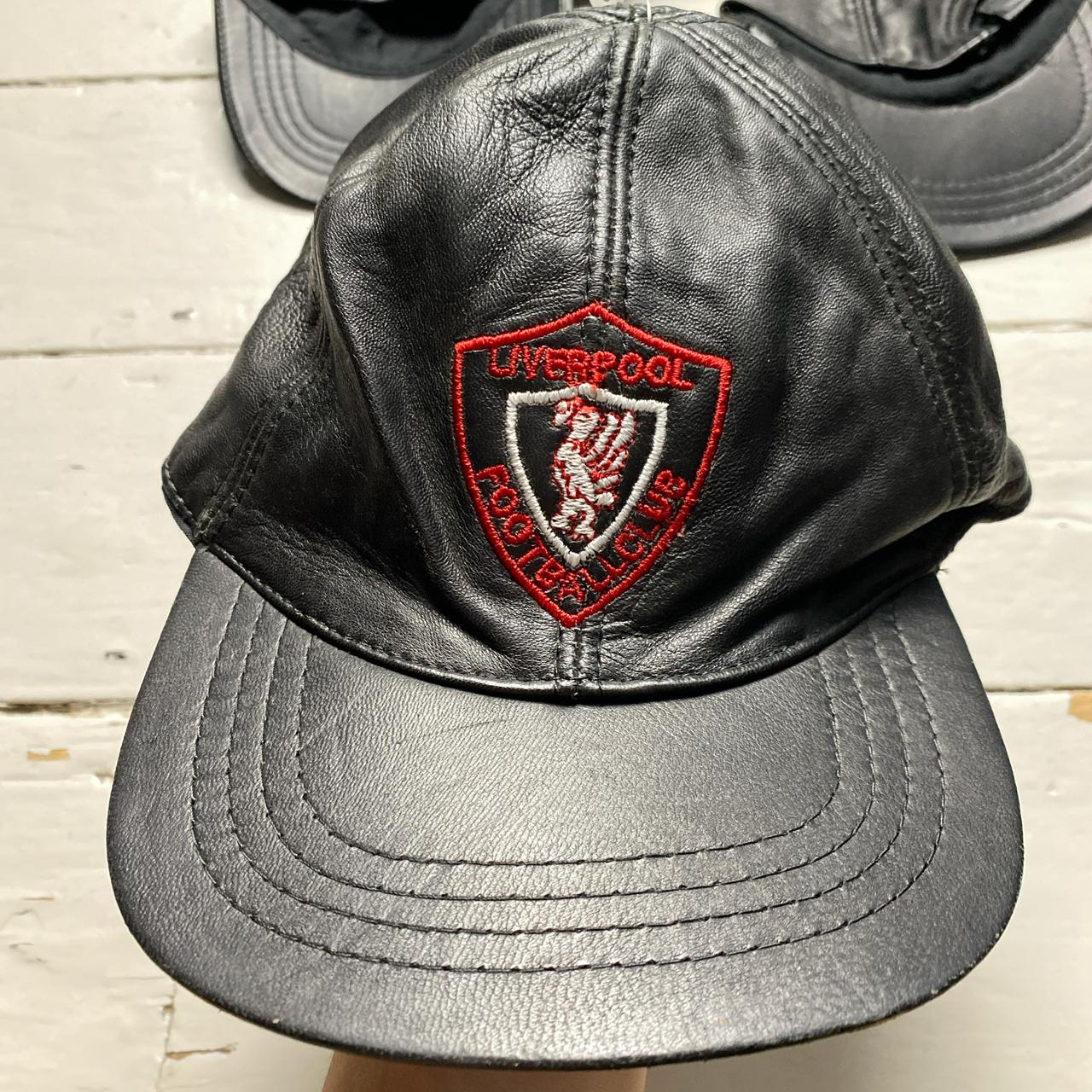 Vintage Leather 90’s Football Club Caps Arsenal West Ham Tottenham and Liverpool