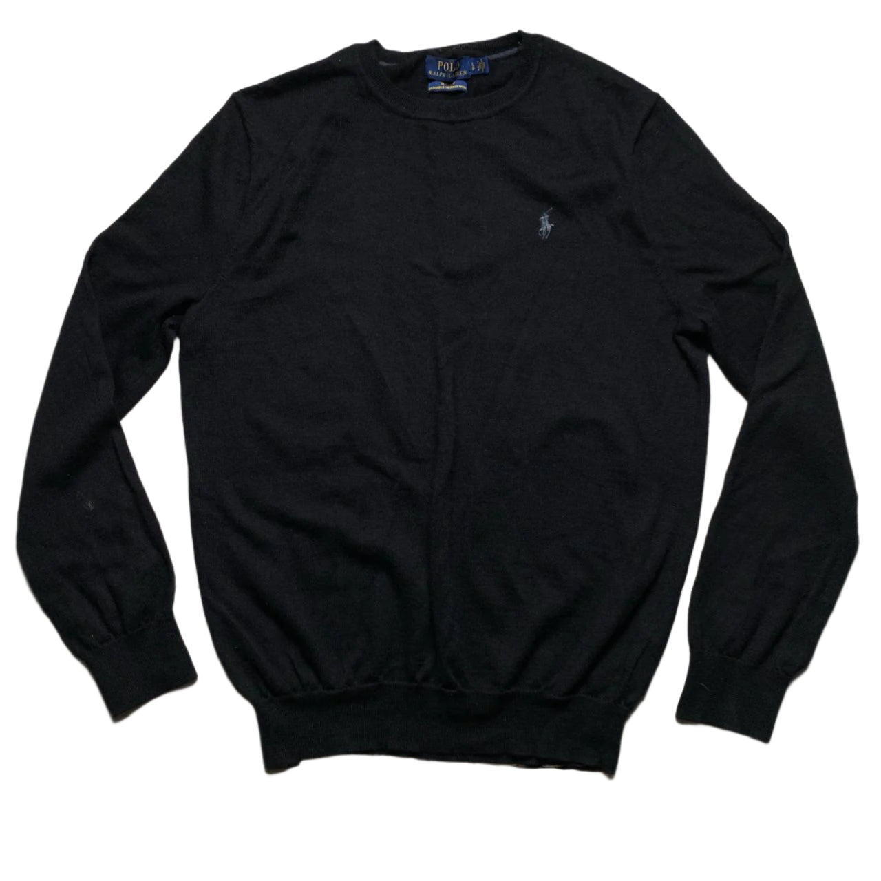 Ralph Lauren Polo Merino Wool Black Jumper (L)