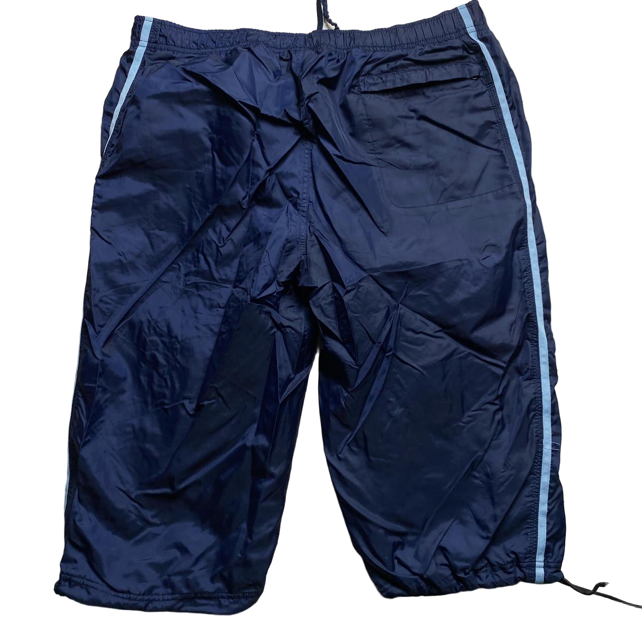 Nike Vintage y2k Navy and Light Blue Shell Trackpant Shorts (XL)