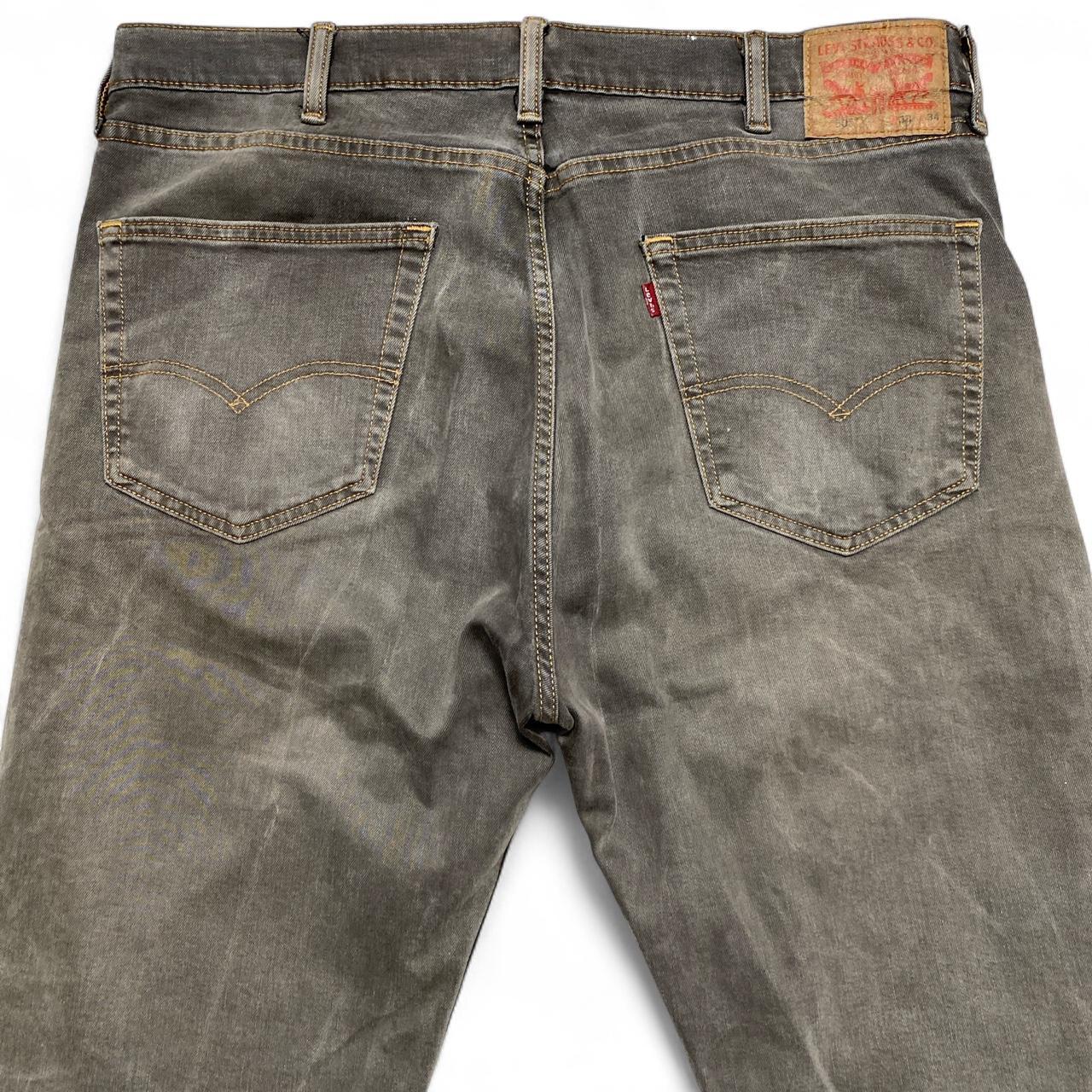 Levis 505 Vintage Distressed Grey Brown Shade Jeans (38W)