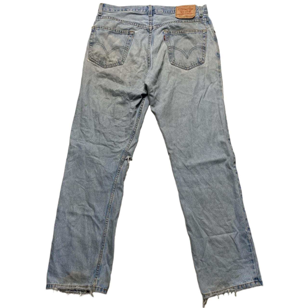 Levis 505 Light Blue Distressed Jeans (W 33)