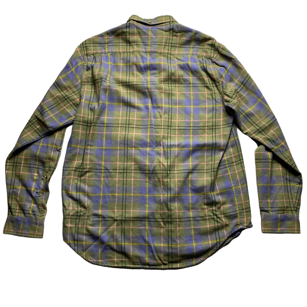 Supreme Plaid Checked Shirt Green Pink and Blue (L)