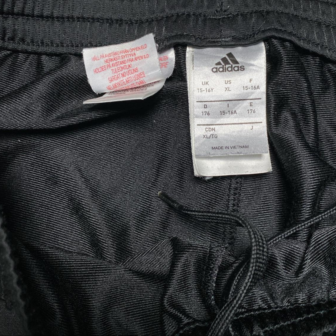 Adidas Black and White Trackpant Slim Bottoms (S)