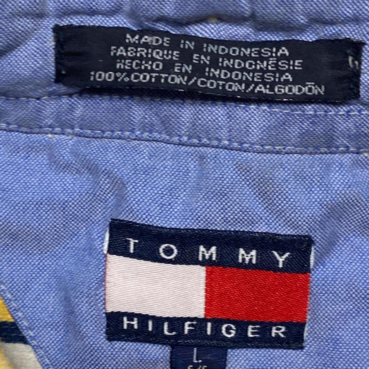 Tommy Hilfiger Striped White Yellow and Blue Shirt (L)