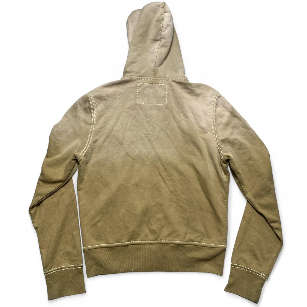 True Religion Ombre Gold and Beige Cream Blend Big Stitch Hoodie (L)