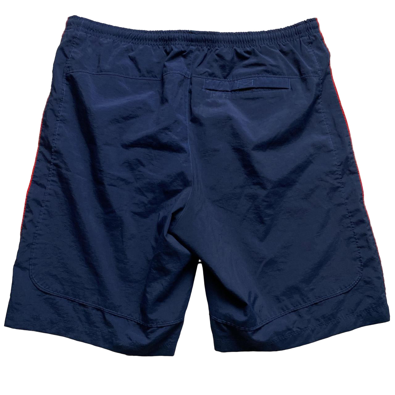 Nike Vintage y2k Navy Red and White Swoosh Shell Trackpant Shorts (XL)