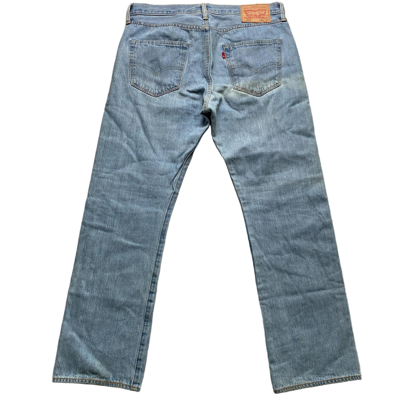 Levis 501 Light Blue Vintage Stonewash Jeans (34W)