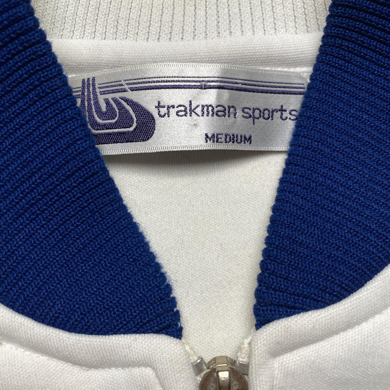 Vintage 80’s White and Blue Trakman Tracksuit Jacket (M)