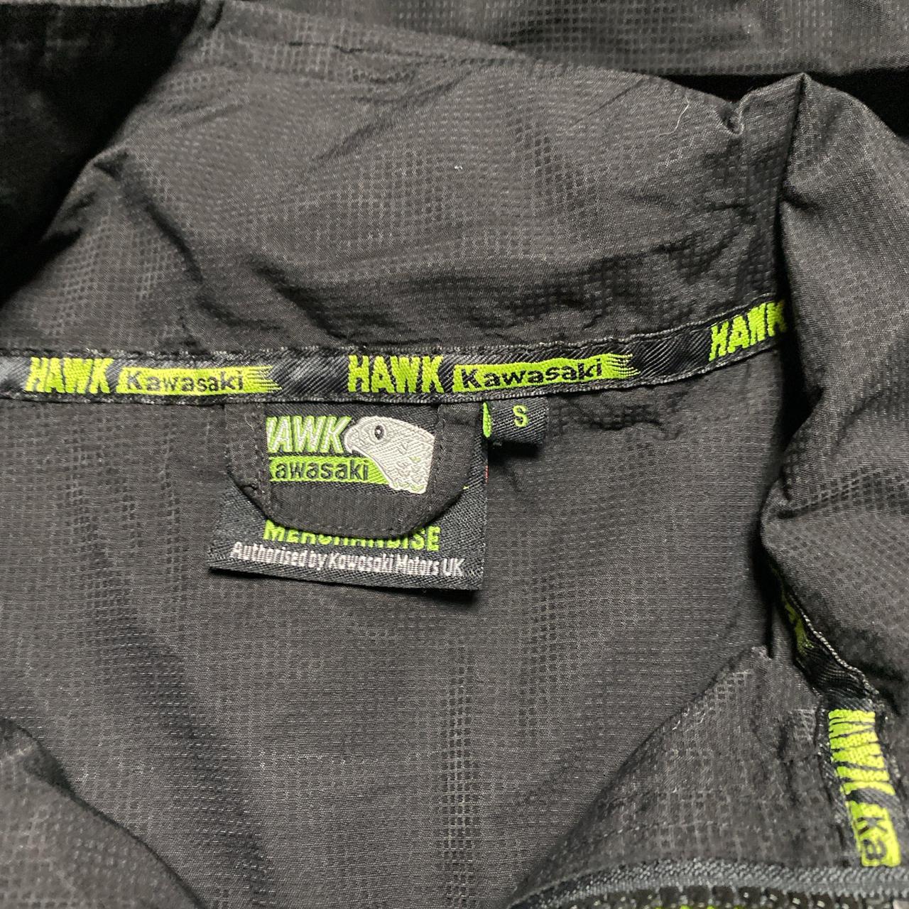 Hawk Kawasaki Windbreaker Jacket Black and Green (S)