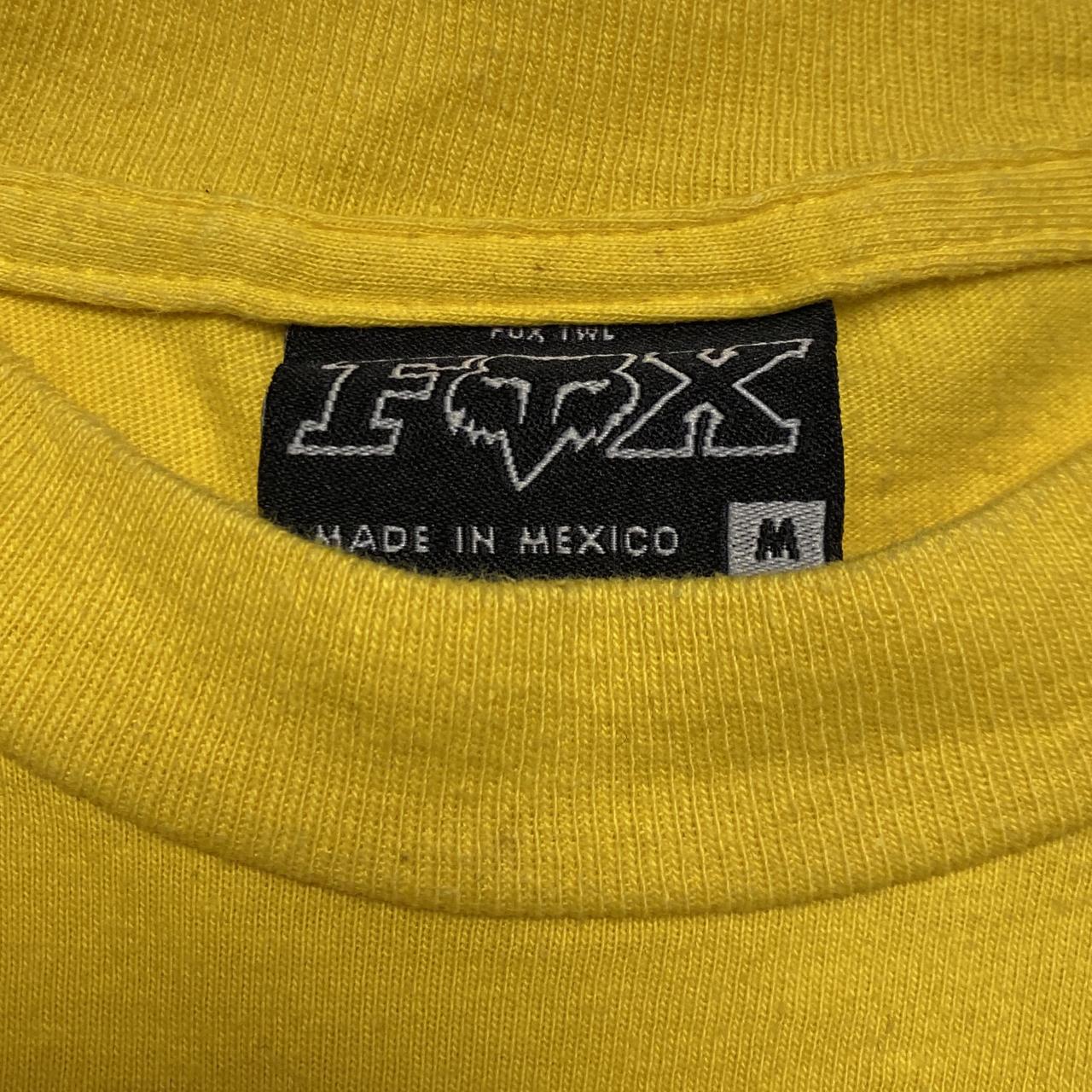 Fox Motocross Racing Vintage Yellow and Silver Chains Long Sleeve T Shirt (M)