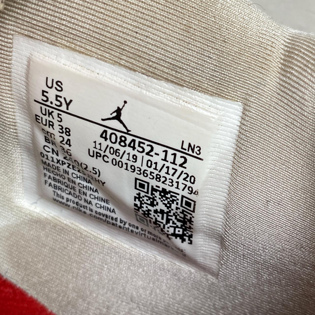 Jordan 4 White and Metallic Red (UK 5)