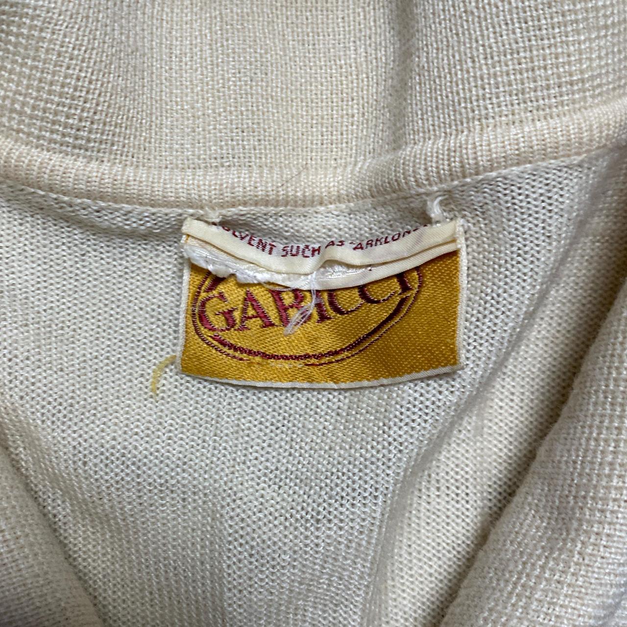 Gabicci Vintage Cream Long Sleeve Button Up Jumper (L)