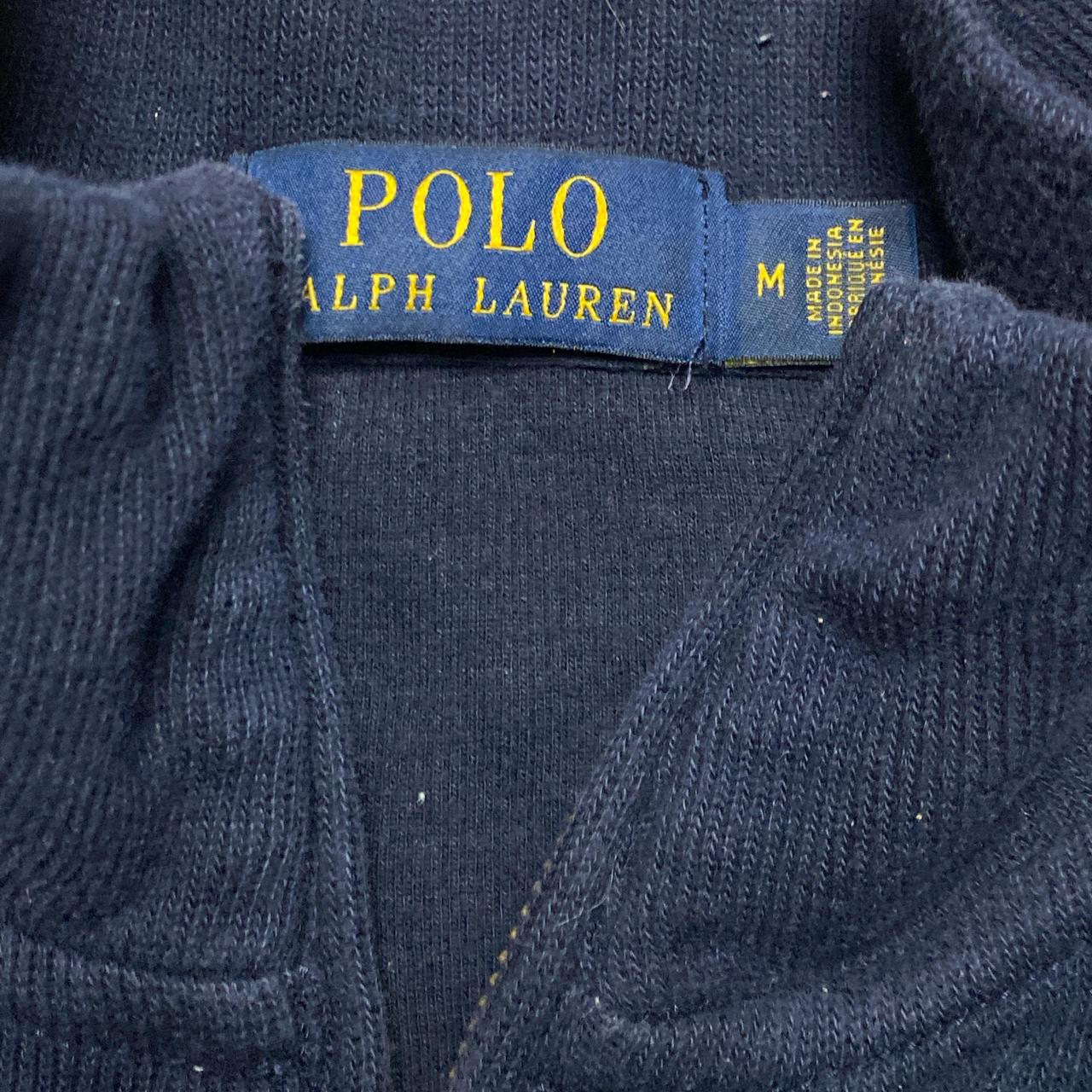 Polo Ralph Lauren Navy and Red Pony Quarter Zip Jumper (M)