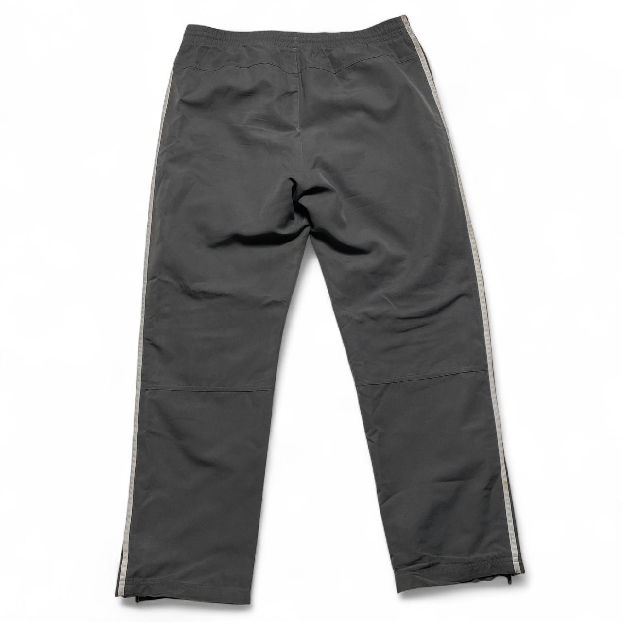 Adidas Grey and White Shell Trackpant Bottoms (L)