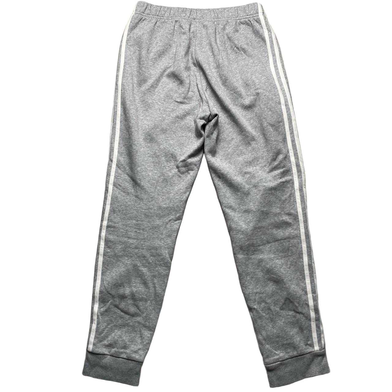 Adidas Grey and White Stripe Joggers (M)