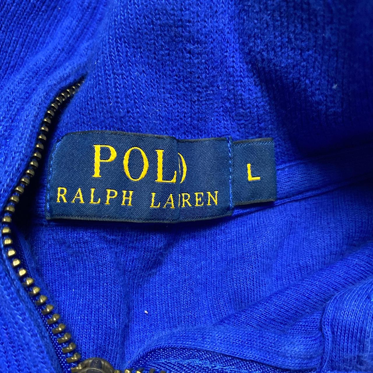 Polo Ralph Lauren Blue and Red Quarter Zip Jumper (L)