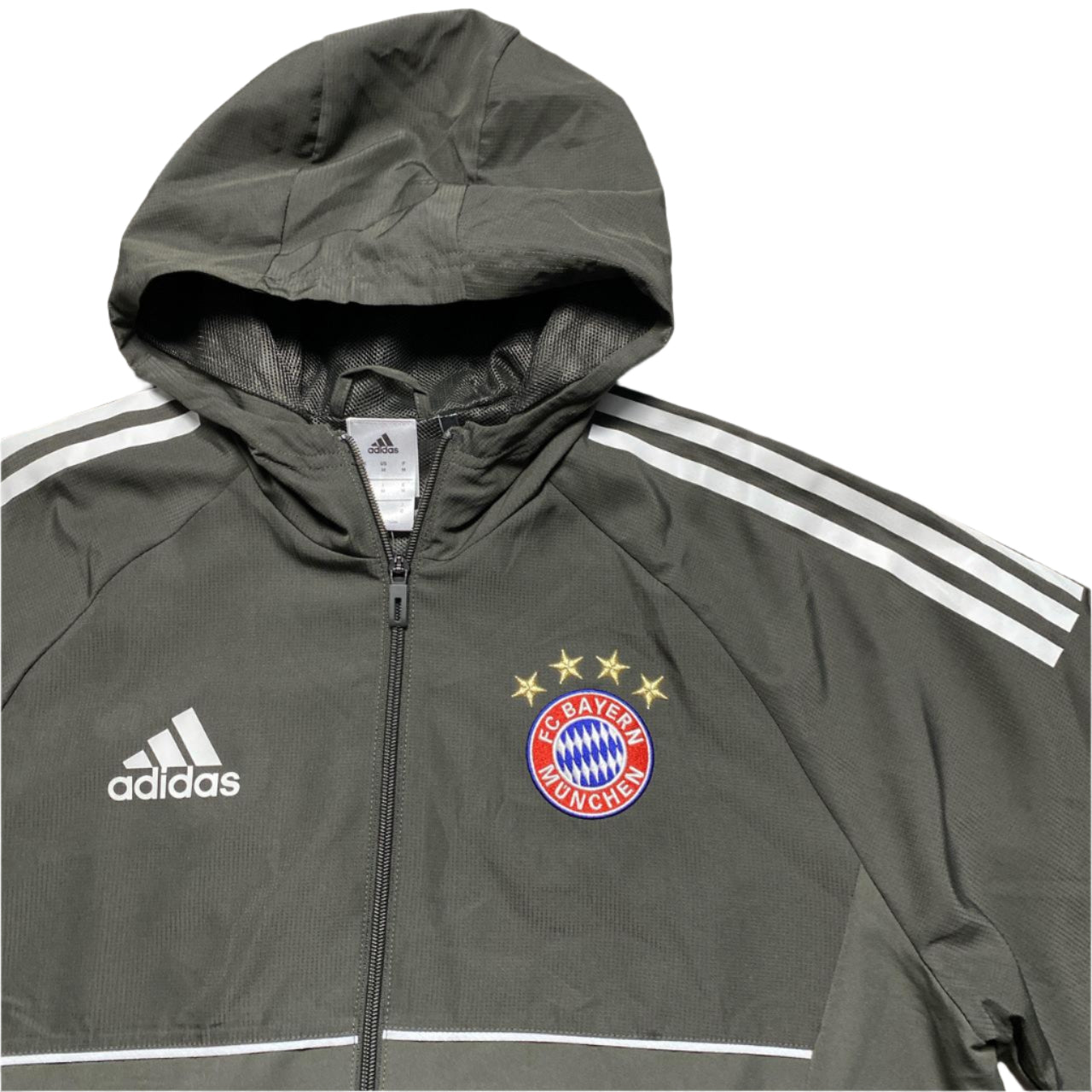 Adidas Bayern Munich Champions League Grey and White Tracksuit Jacket (M)