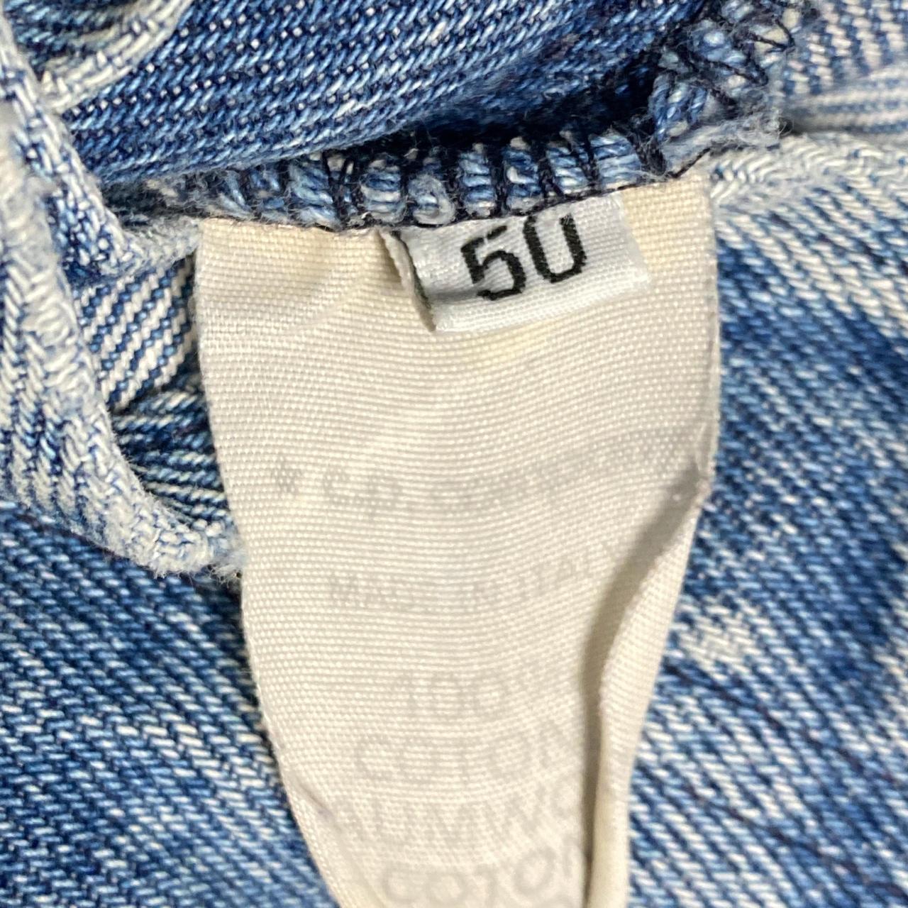 Stone Island Vintage 90’s Square Patch Baggy Light Blue Jeans (32W)