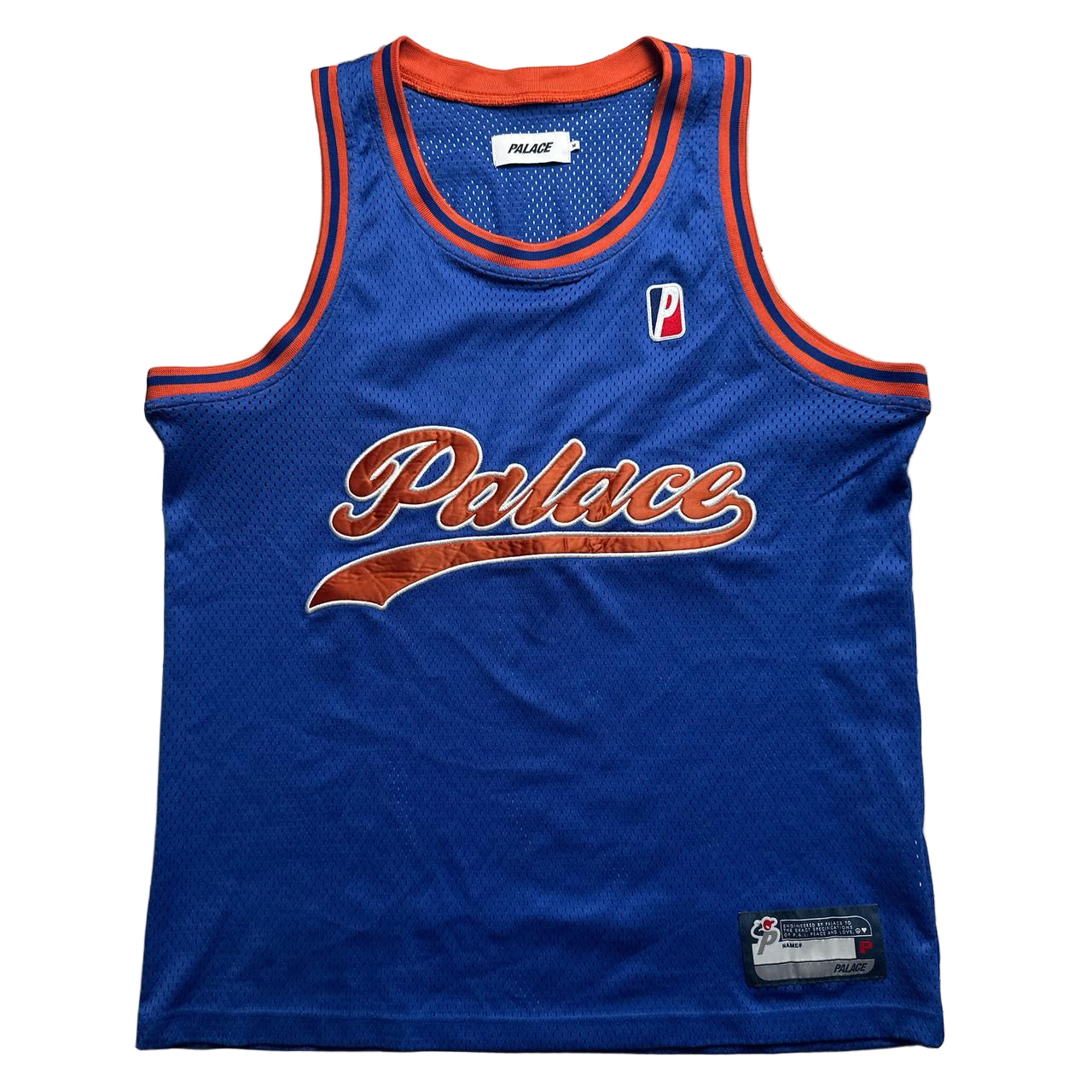 Palace MVP Basketball Jersey Vest Blue and Orange (M)