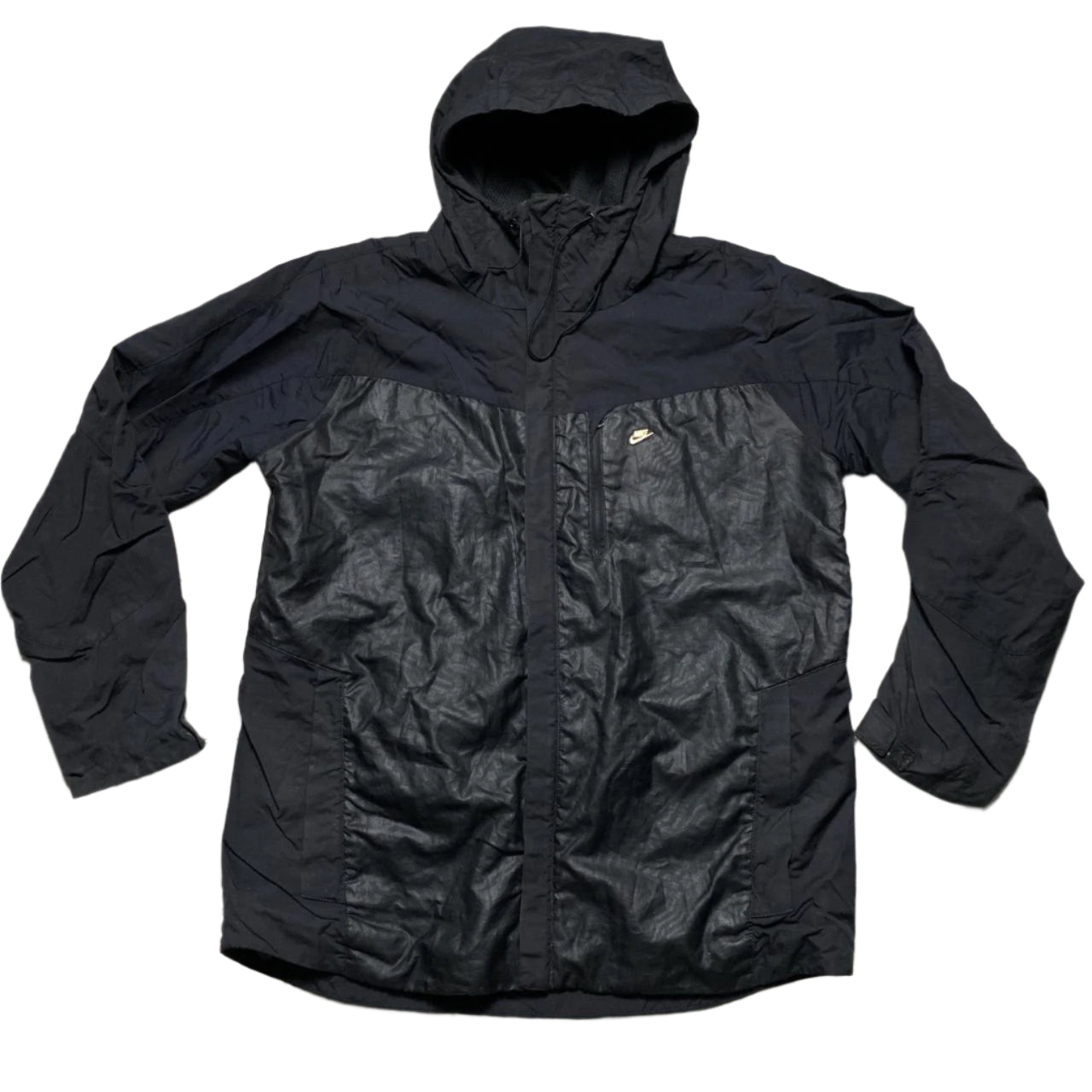 Nike Vintage Y2K Black and Gold Jacket (L)