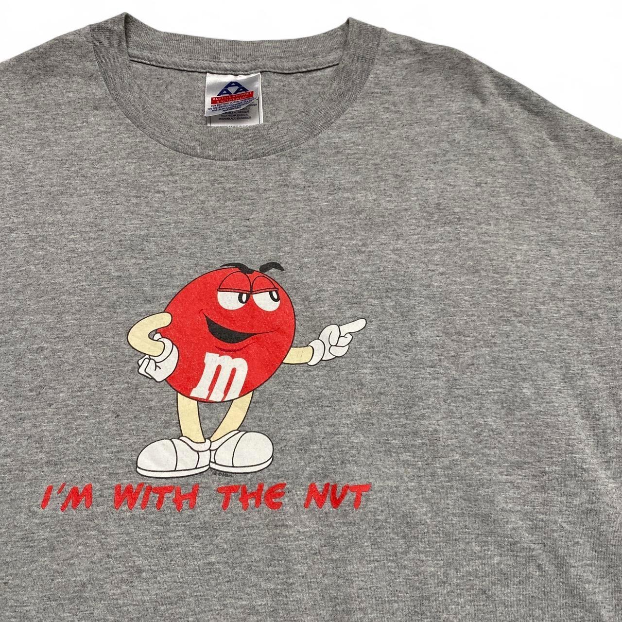 M&M's I'm With The Nut Vintage 90’s Y2K Grey T Shirt (XL)