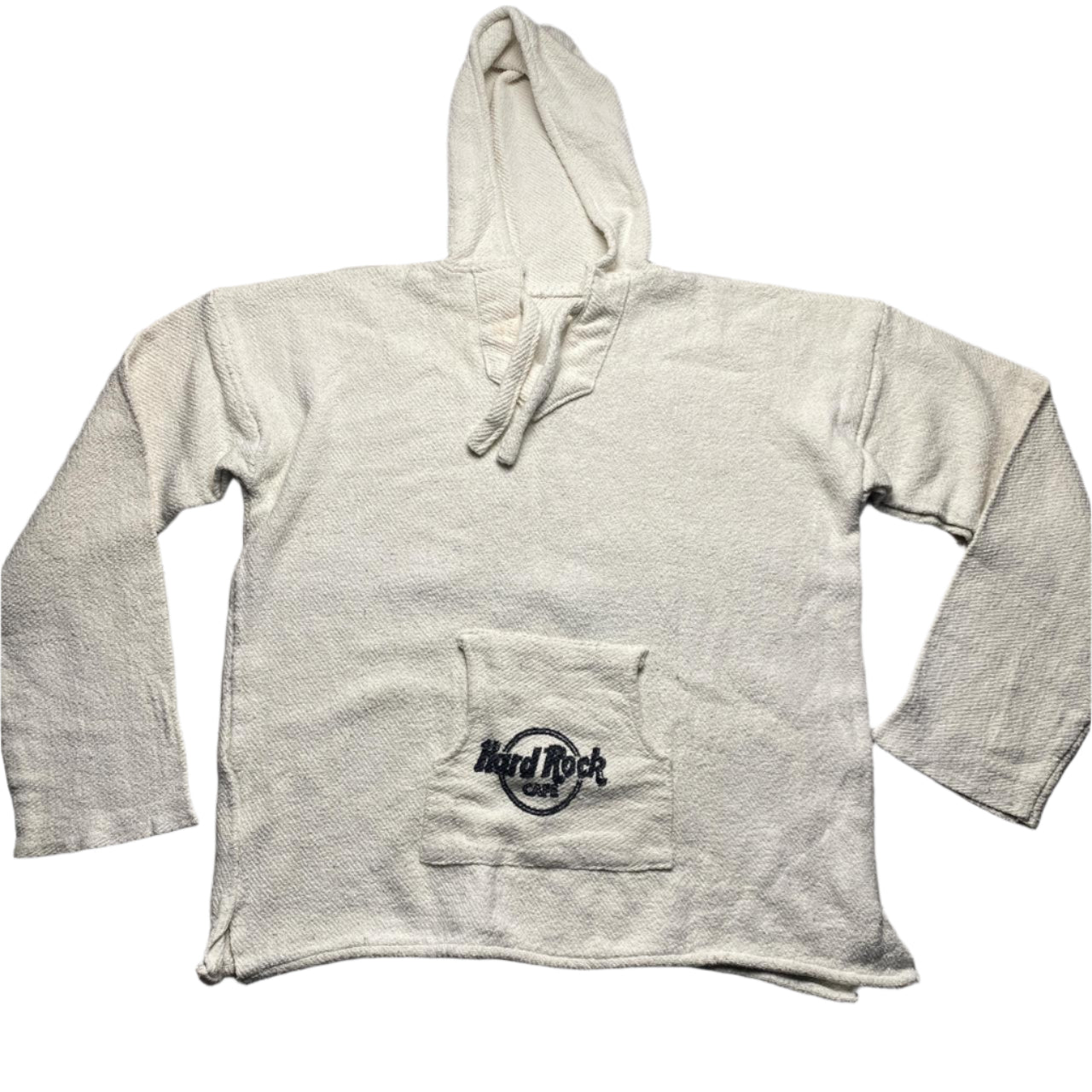 Hardrock Cafe 80’s Baja Rasta Cancun Vintage Towelling White Hoodie (L)