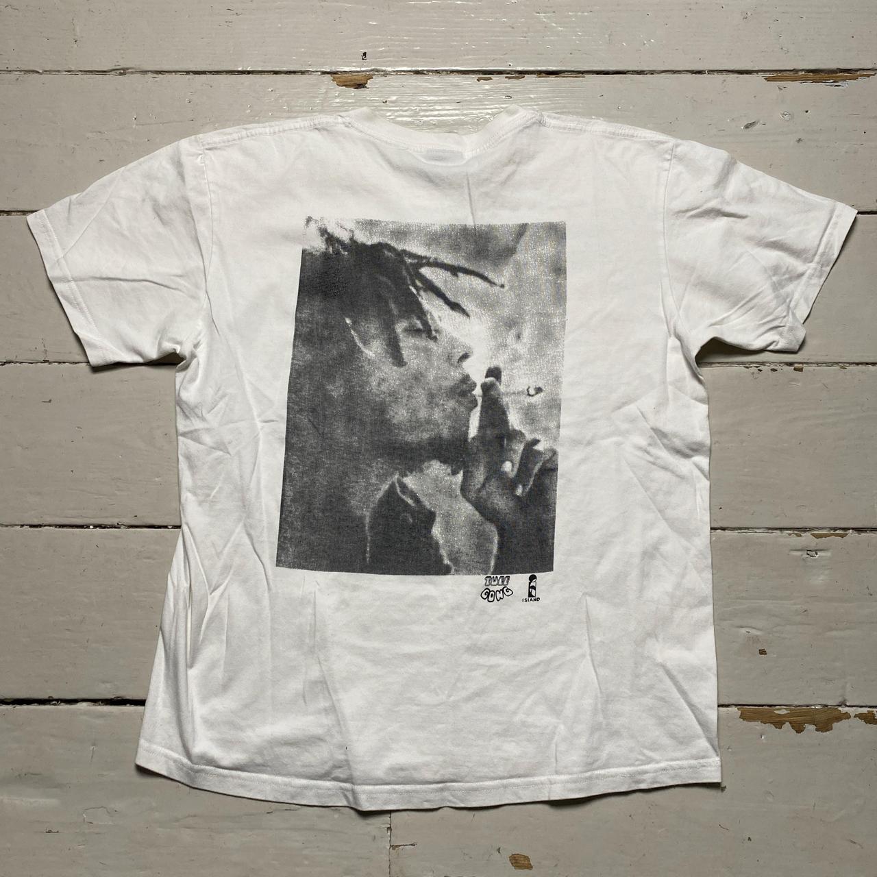 Stussy Bob Marley Excuse Me While I Light My Spliff White T Shirt