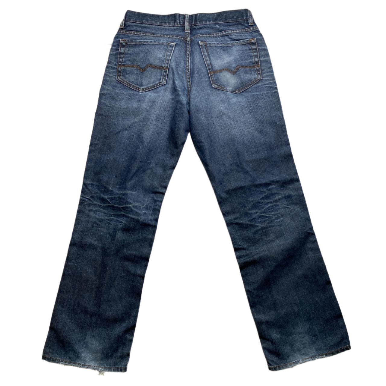 Hugo Boss Dark Navy Stonewash Distressed Jeans (34W)
