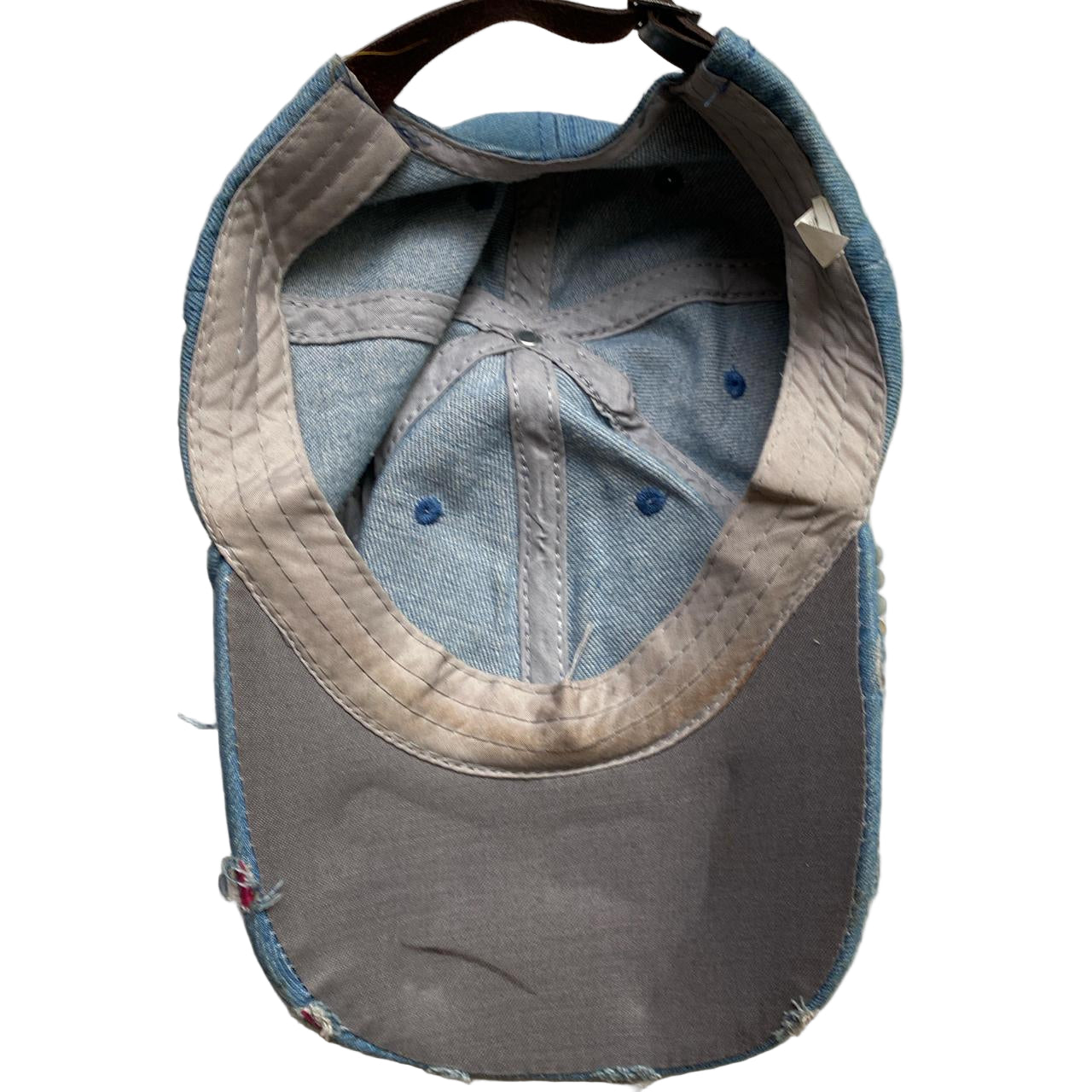 Chrome Hearts Style Denim Rhinestone Cap