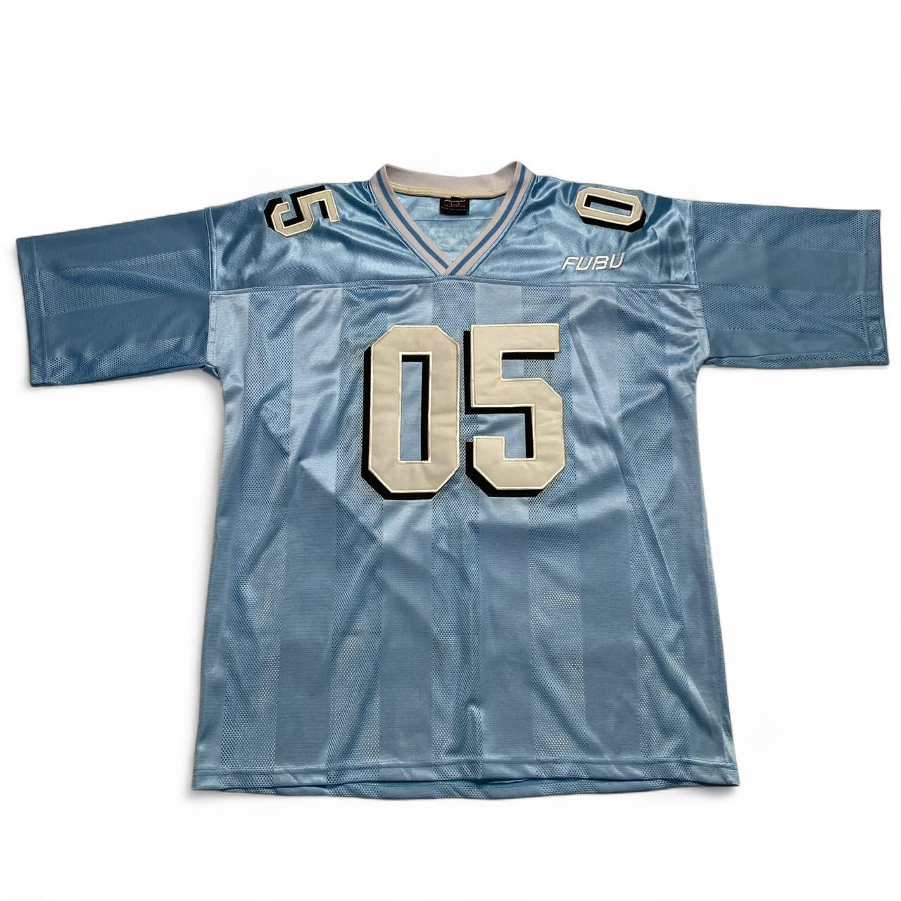 FUBU Vintage 90’s Y2K Baby Blue and White Jersey (L)