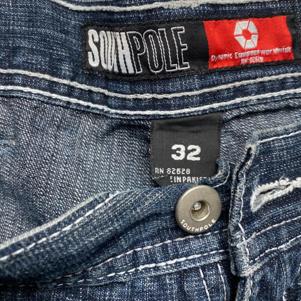 South Pole Vintage Baggy Stonewashed Jorts Jean Shorts (32W)