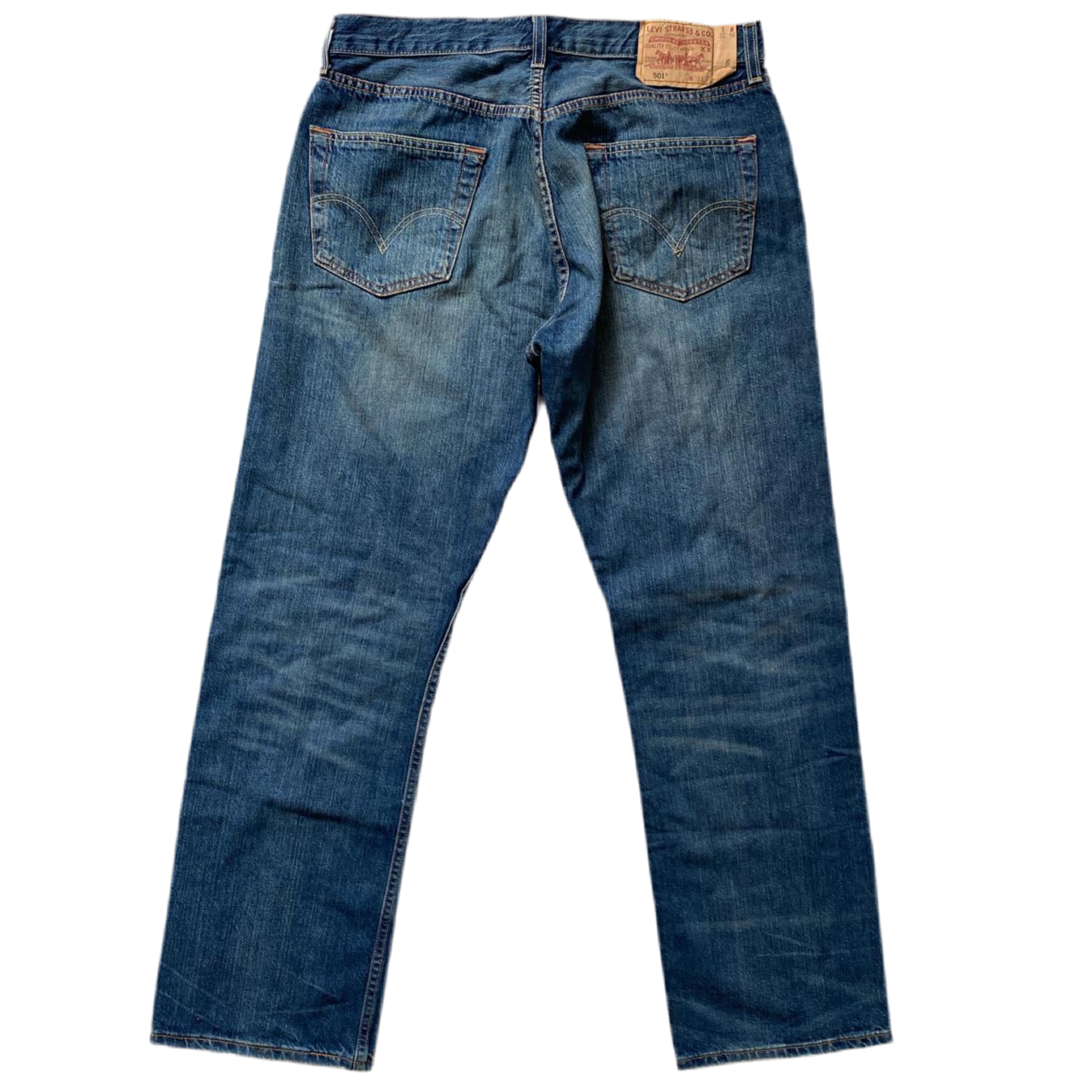 Levis 501 Stonewash Blue Jeans (34W)